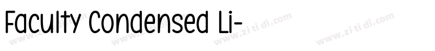 Faculty Condensed Li字体转换 Faculty Condensed Li字体转换